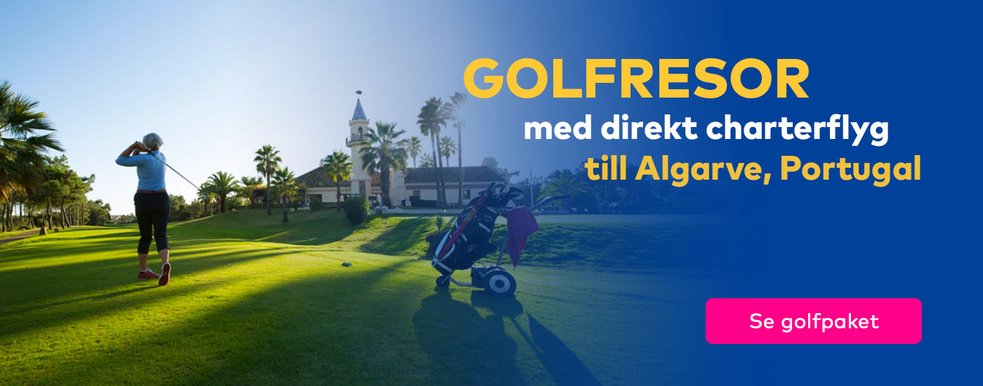 Golfresor med direkt charterflyg till Algarve, Portugal