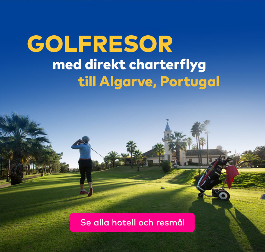 Golfresor med direkt charterflyg till Algarve, Portugal